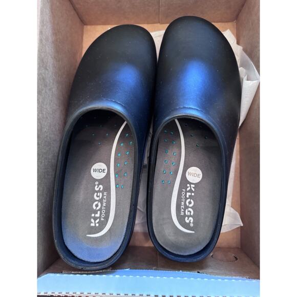 KLOGS USA Black Rubber Slip On Mule Clog Shoe Slip Resistant Mens 11W New In Box - Picture 9 of 12